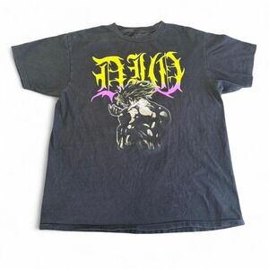 Dragon Ball Z Goku Anime Graphic Tee Black Pink Yellow Size L